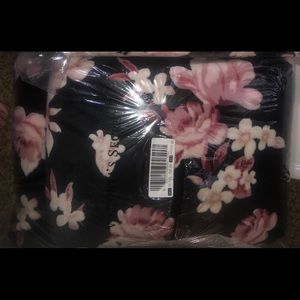 Victoria secret pink floral Sherpa blanket